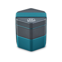 [B004AW005AZBBC] Bento Bleu 3 contenants - Matière d'origine végétale